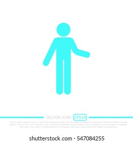 Silhouette of a man vector icon