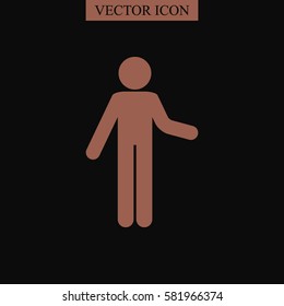 Silhouette of a man vector icon