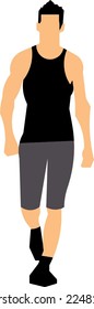 Silhouette Man Walking 16 vector	