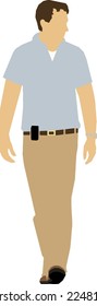 Silhouette Man Walking 17 vector	