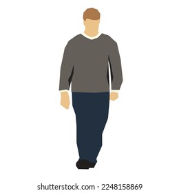 Silhouette Man Walking 23 vector