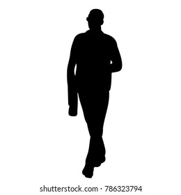 silhouette man is walking