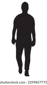 Silhouettenmann auf weißem Hintergrund
