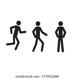 Human Figure Sketch Motion Stands Walks Stock Vector (Royalty Free ...