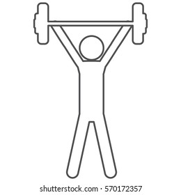 silhouette with man weightlifting up