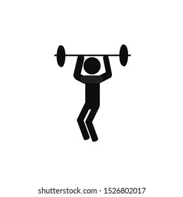 silhouette of man silhouette weights, isolated symbol