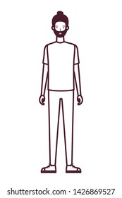 silhouette of man in white background avatar character