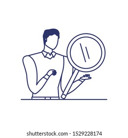 silhouette of man in white background vector illustration design