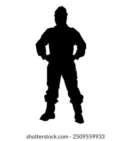 Silhouette eines Mannes bei der Arbeit