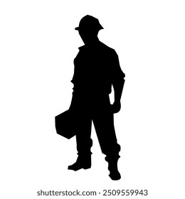 Silueta de un hombre trabajando