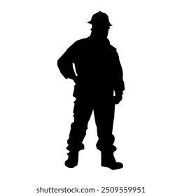 Silhouette of a Man at Work
