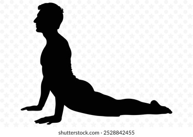 Silhouette of a man in Yoga Pose