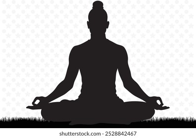 Silhouette of a man in Yoga Pose