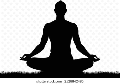 Silhueta de um homem em Pose de Yoga