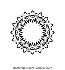 Silhouette Mandala Vector Illustration - Intricate Design for Art, Decoration, and Creative Projects