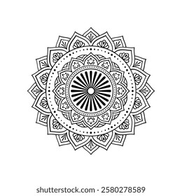 Silhouette Mandala Vector Illustration - Intricate Design for Art, Decoration, and Creative Projects