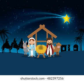 silhouette manger merry christmas design design