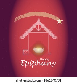 silhouette manger merry Christmas isolated design vector illustration.