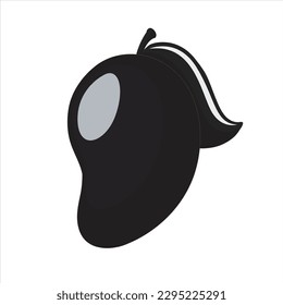 Silhouette Mango Symbol. Vektorgrafik tropischer Früchte