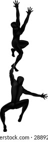 silhouette mans