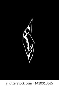  silhouette of a man's face on a dark background