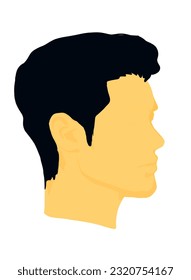 silhouette of a man's head with a white sail