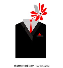 Silhouette of a man's jacket 