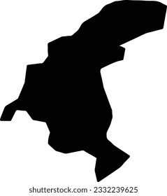 Silhouette map of Basarabeasca Moldova with transparent background.