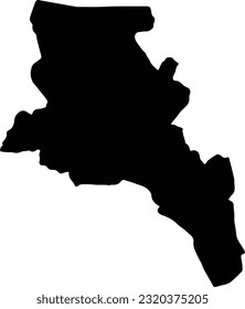 Silhouette map of Catamarca Argentina with transparent background.