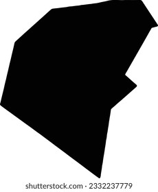 Silhouette map of Centar Macedonia with transparent background.