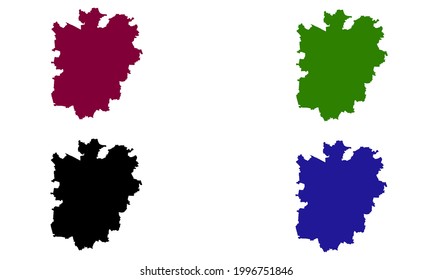 silhouette map of the city of Braunschweig in Germany
