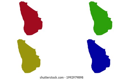 silhouette map of the city of Eldoret in kenya