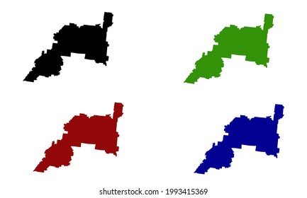 silhouette map of the city of Henderson in Nevada