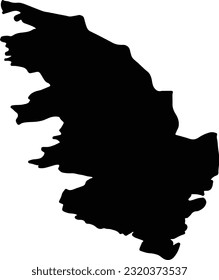 Silhouette map of Corse-du-Sud France with transparent background.