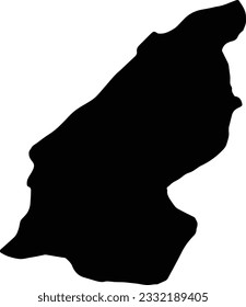 Mapa de silueta de Doukkala - Abda Marruecos con fondo transparente.