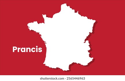 Silhouette map of the France