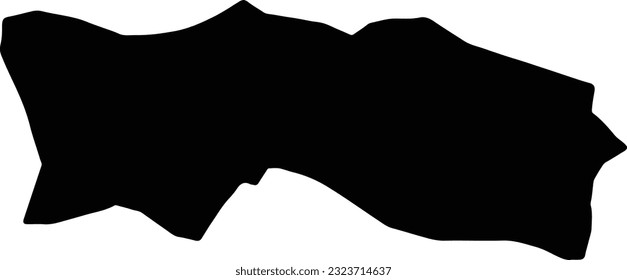 Silhouette map of Jersey Jersey with transparent background.