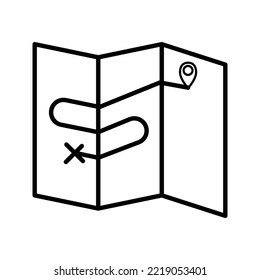 Mapa de silueta guía local ilustración vectorial 