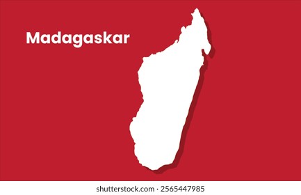 Silhouette map of the Madagascar