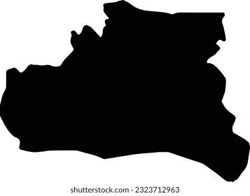 Mapa de silueta de la Cuba de Mayabeque con trasfondo transparente.
