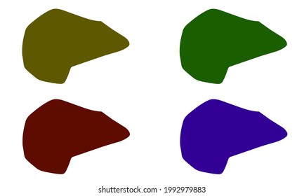 silhouette map of Mazari Sharif city in Afghanistan