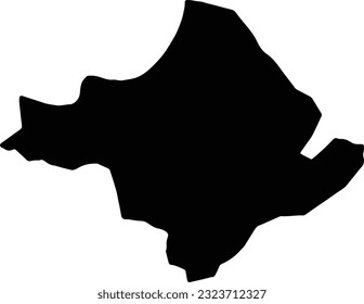 Silhouette map of Ngozi Burundi with transparent background.