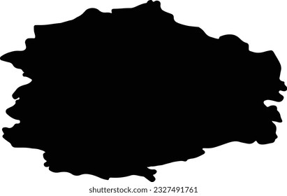Silhouette map of Pirkanmaa Finland with transparent background.