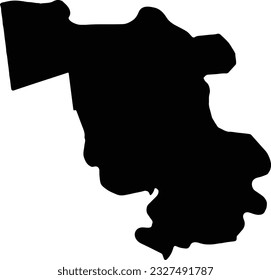 Silhouette map of Pisa Italy with transparent background.