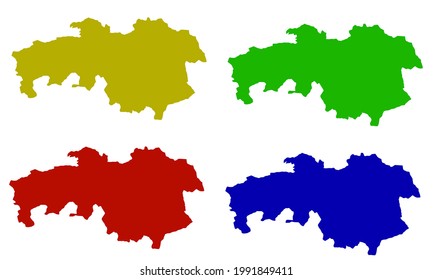 silhouette map of the province of North Brabant in the Netherlands