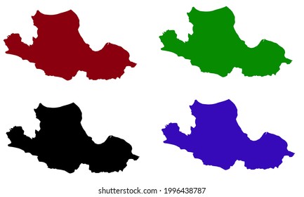 silhouette map of Samsun Province in Turkey