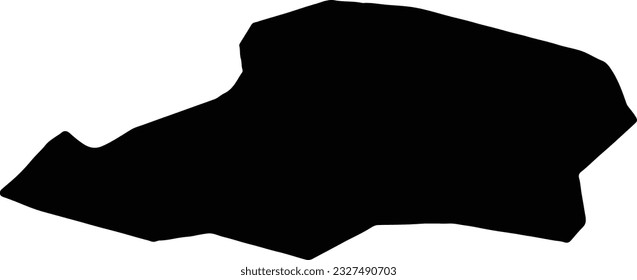 Silhouette map of Sopron Hungary with transparent background.
