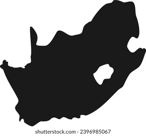 Silhouette map of South Africa