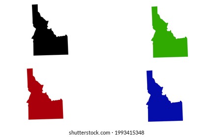 silhouette map of the state of Idaho in the United States