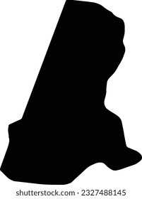 Silhouette map of Tel Aviv Israel with transparent background.